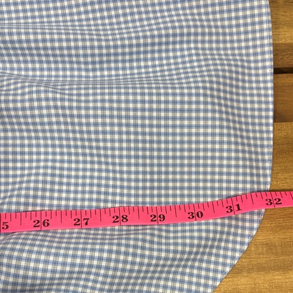 Jos. A. Bank Light Blue Gingham Men's Shirt - Picture 6 of 6